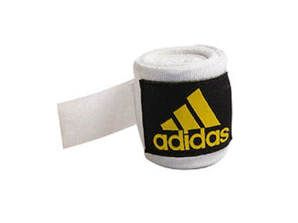 Adidas 2.5m Long Cotton Mix Hand Wraps EB ABA Approved White